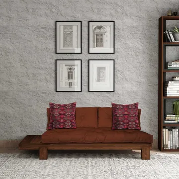 Fynros 2-sits Bäddsoffa - Mörkröd - Möbler - Soffa - Bäddsoffa - 2 sits bäddsoffa