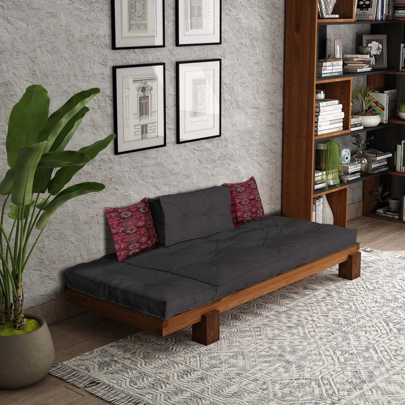 Fynros 2-sits Bäddsoffa - Natur/Antracit - Möbler - Soffa - Bäddsoffa - 2 sits bäddsoffa