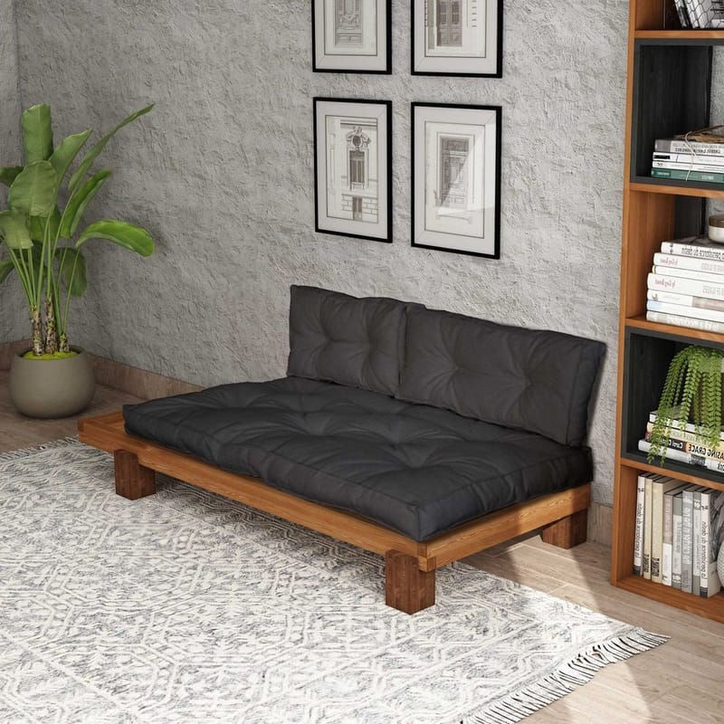 Fynros 2-sits Bäddsoffa - Natur/Antracit - Möbler - Soffa - Bäddsoffa - 2 sits bäddsoffa