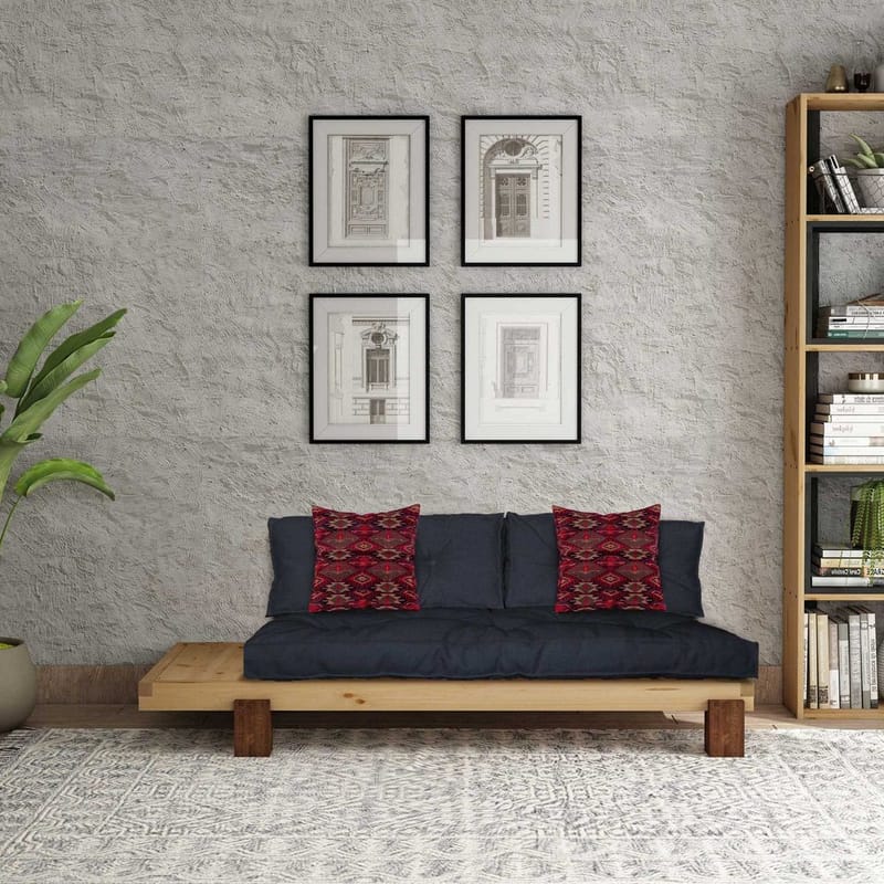 Fynros 2-sits Bäddsoffa - Natur/Antracit - Möbler - Soffa - Bäddsoffa - 2 sits bäddsoffa