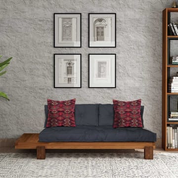 Fynros 2-sits Bäddsoffa - Natur/Marinblå - Möbler - Soffa - Bäddsoffa - 2 sits bäddsoffa