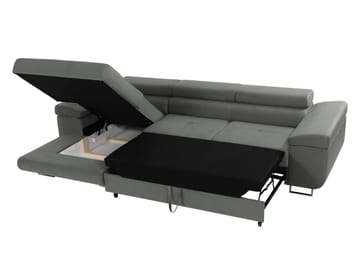 Gabina 3-sits Bäddsoffa med divan - svart - Möbler - Soffa - Bäddsoffa - Hörnbäddsoffa