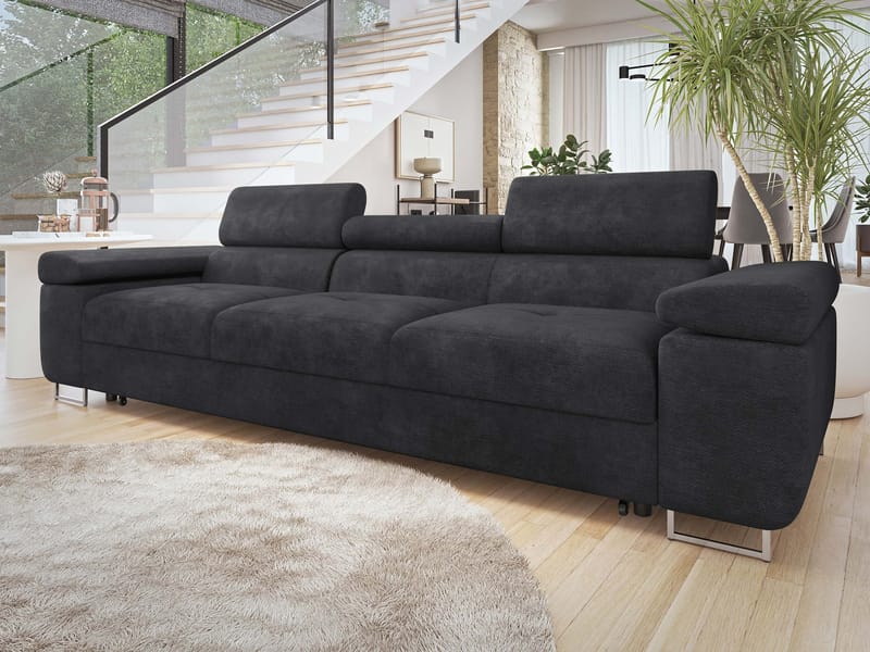 Gabina 3-sits Soffa - svart - Möbler - Soffa - Bäddsoffa - 3 sits bäddsoffa