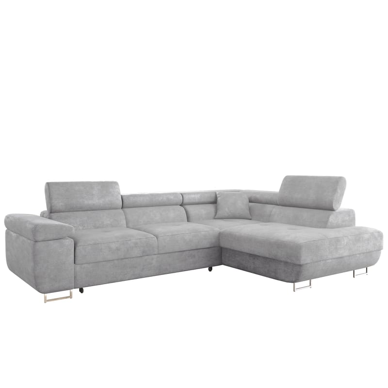 Gabina 4-sits Bäddsoffa med schäslong, grå