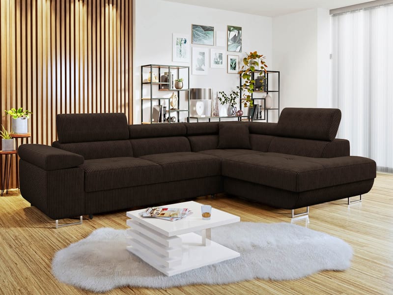 Gabina 4-sits Bäddsoffa med schäslong och förvaring - Möbler - Soffa - Bäddsoffa - Hörnbäddsoffa