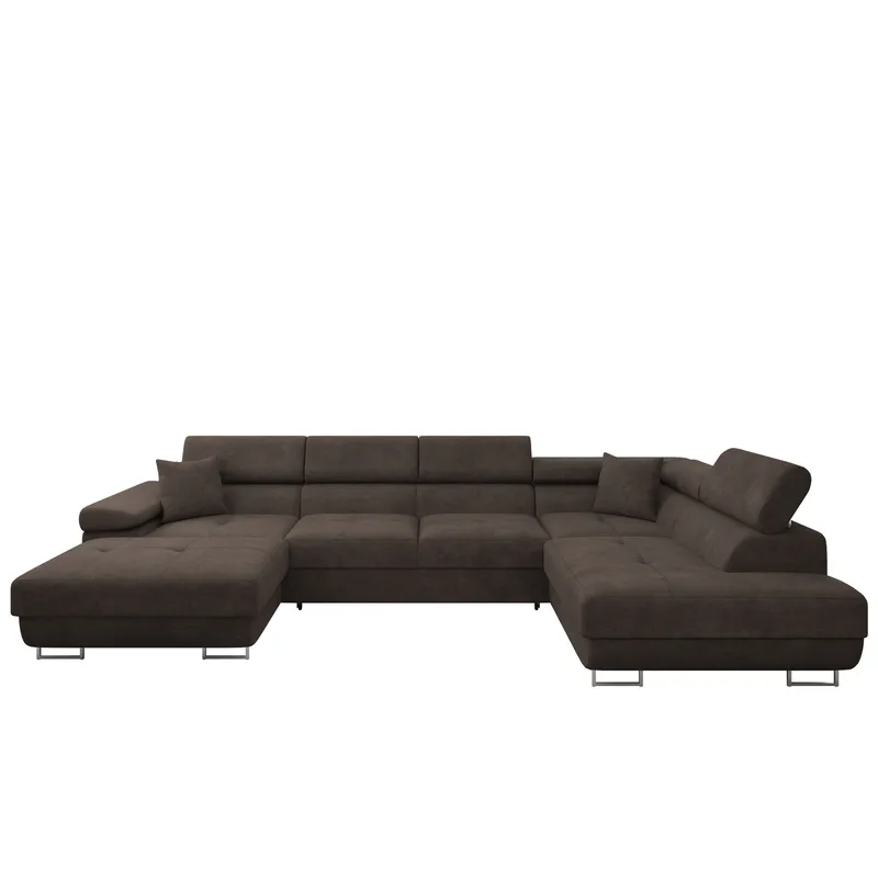 Gabina 5-sits U-formad bäddsoffa med divan och schäslong, Lumo 40