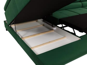 Gabina 5-sits U-formad bäddsoffa med divan och schäslong - svart - Möbler - Soffa - Bäddsoffa - Hörnbäddsoffa