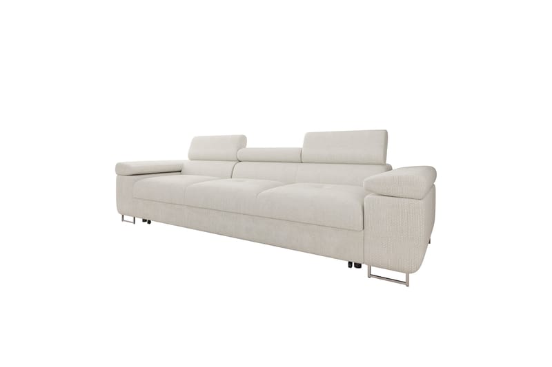Gabina Bäddsoffa 3-sits i Chenille - Vit - Möbler - Soffa - Bäddsoffa - 3 sits bäddsoffa