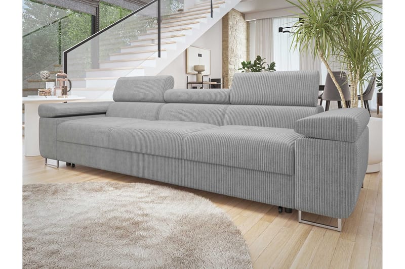 Gabina Bäddsoffa 3-sits i Manchester - Ljusgrå - Möbler - Soffa - Bäddsoffa - 3 sits bäddsoffa