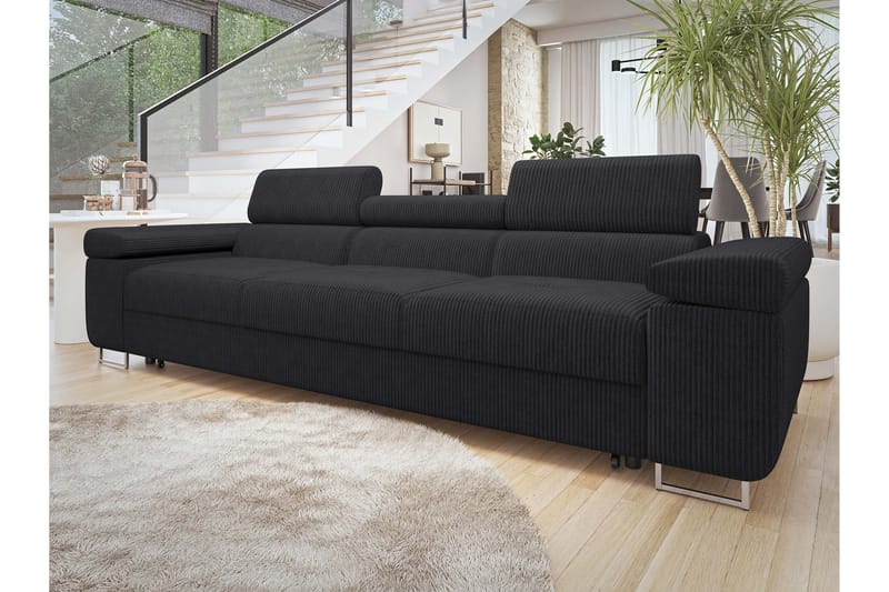 Gabina Bäddsoffa 3-sits i Manchester - Svart - Möbler - Soffa - Bäddsoffa - 3 sits bäddsoffa