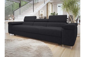 Gabina Bäddsoffa 3-sits i Manchester - Svart - Möbler - Soffa - Bäddsoffa - 3 sits bäddsoffa