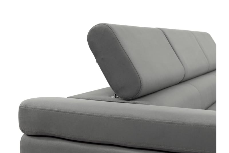 Gabina Bäddsoffa 3-sits i Plysch - Grå - Möbler - Soffa - Bäddsoffa - 3 sits bäddsoffa