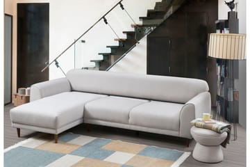Gajanejos 5-sits Vänstervänd L-formad Bäddsoffa 87x237 cm i Tyg - Ljusgrå - Möbler - Soffa - Bäddsoffa - Bäddsoffa längsbäddad