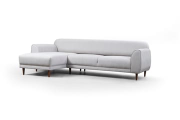 Gajanejos 5-sits Vänstervänd L-formad Bäddsoffa 87x237 cm i Tyg - Ljusgrå - Möbler - Soffa - Bäddsoffa - Bäddsoffa längsbäddad
