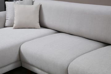 Gajanejos 5-sits Vänstervänd L-formad Bäddsoffa 87x237 cm i Tyg - Ljusgrå - Möbler - Soffa - Bäddsoffa - Bäddsoffa längsbäddad