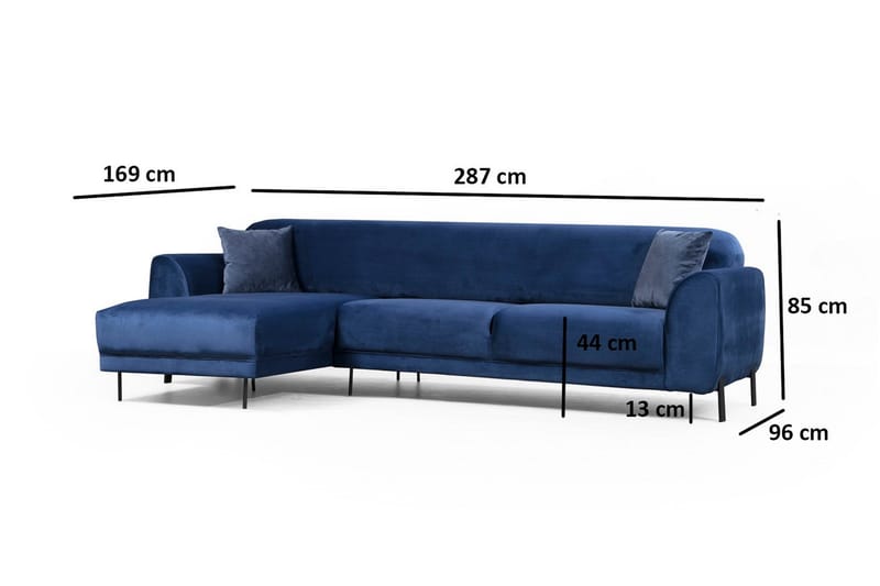 Gajanejos Divanbäddsoffa - Blå - Möbler - Soffa - Bäddsoffa - Bäddsoffa divan