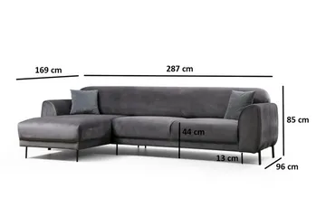 Gajanejos Divanbäddsoffa - Grå - Möbler - Soffa - Bäddsoffa - Bäddsoffa divan
