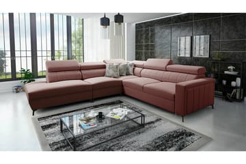Galbally 4-sits Hörnbäddsoffa NO_BRAND Light brown - Möbler - Soffa - Bäddsoffa - Bäddsoffa längsbäddad