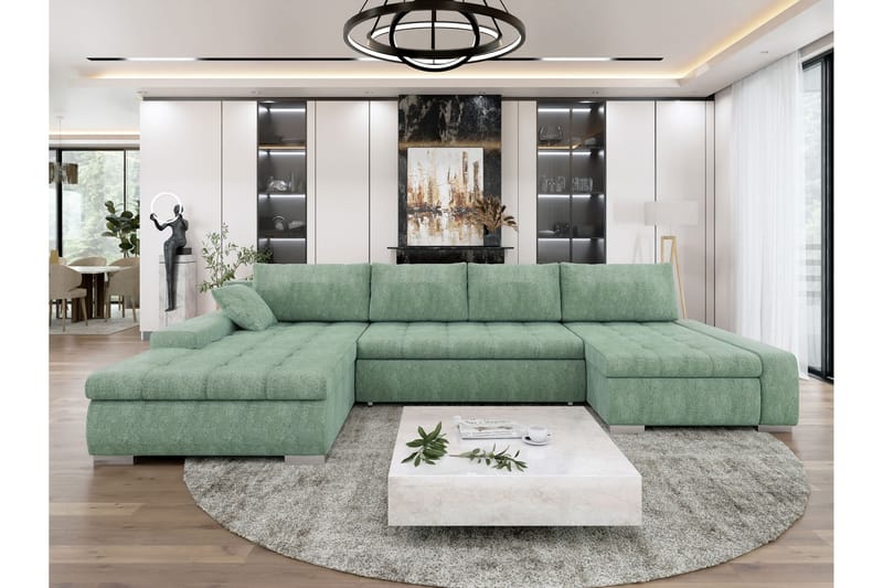 Gamal Bäddsoffa Dubbeldivan 4-sits - Grön - Möbler - Soffa - Bäddsoffa - U bäddsoffa
