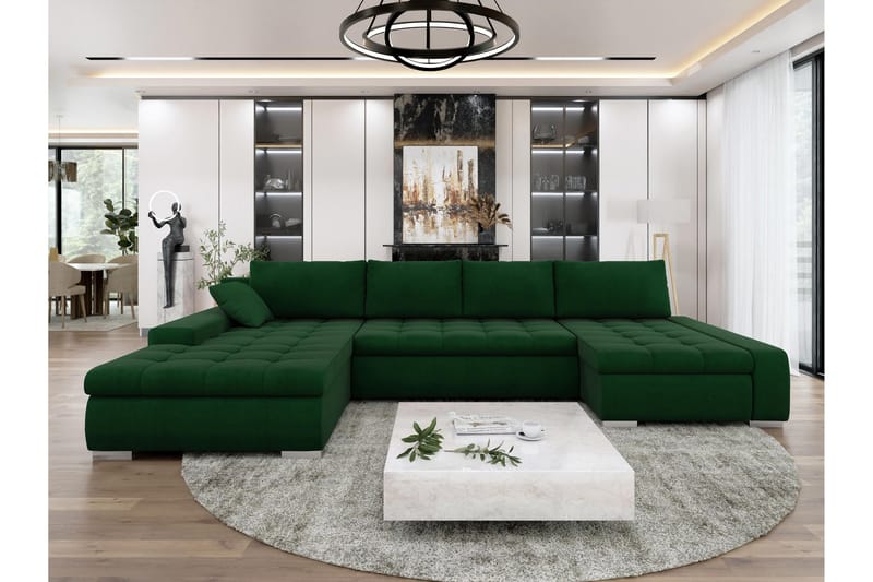 Gamal Bäddsoffa Dubbeldivan 4-sits - Grön - Möbler - Soffa - Bäddsoffa - U bäddsoffa