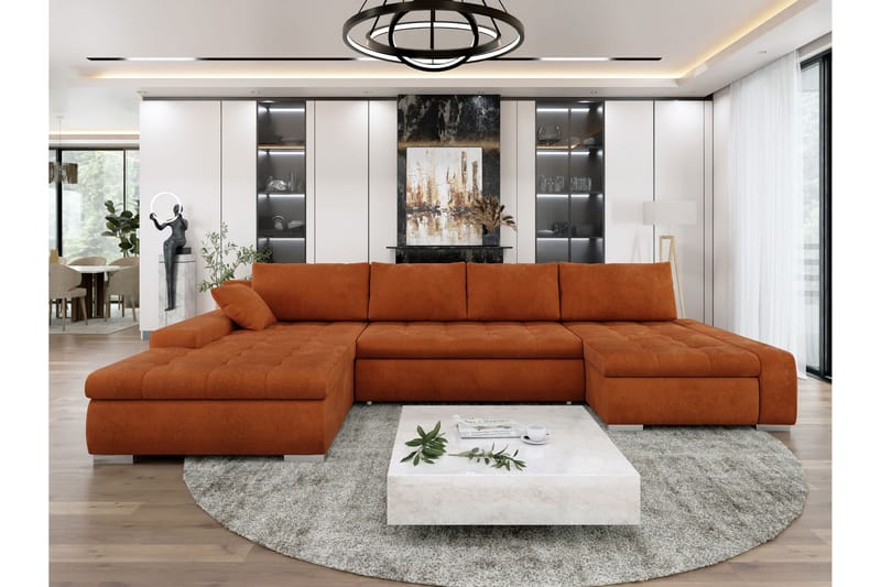 Gamal Bäddsoffa Dubbeldivan 4-sits - Orange - Möbler - Soffa - Bäddsoffa - U bäddsoffa