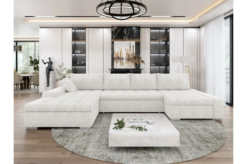 Gamal Bäddsoffa Dubbeldivan 4-sits, Vit