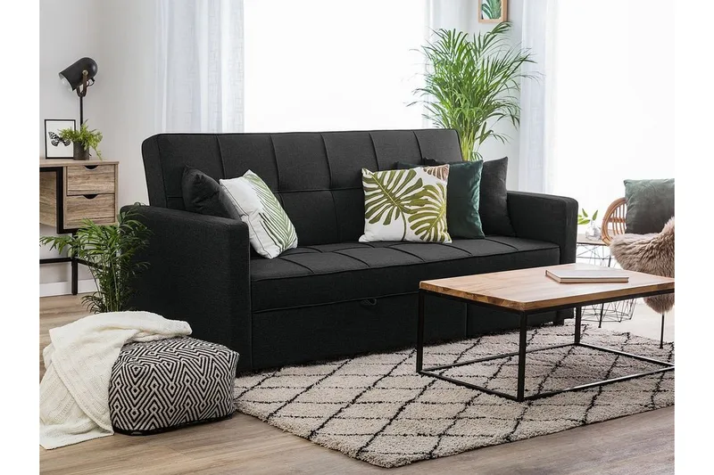 Glomma Bäddsoffa 207 cm - Svart - Möbler - Soffa - Bäddsoffa - Bäddsoffa längsbäddad