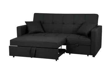 Glomma Bäddsoffa 207 cm - Svart - Möbler - Soffa - Bäddsoffa - Bäddsoffa längsbäddad