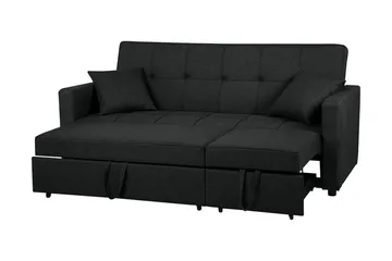 Glomma Bäddsoffa 207 cm - Svart - Möbler - Soffa - Bäddsoffa - Bäddsoffa längsbäddad
