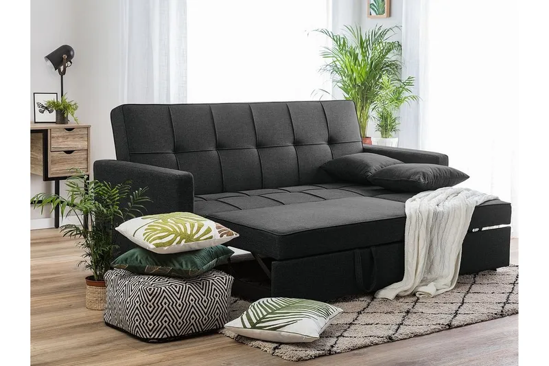 Glomma Bäddsoffa 207 cm - Svart - Möbler - Soffa - Bäddsoffa - Bäddsoffa längsbäddad
