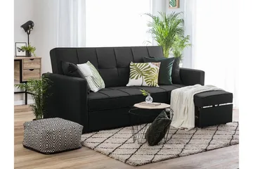 Glomma Bäddsoffa 207 cm - Svart - Möbler - Soffa - Bäddsoffa - Bäddsoffa längsbäddad