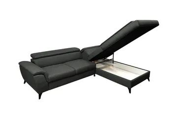 Graystone 3-sits Höger Hörnbäddsoffa med Förvaring i Tyg - Beige - Möbler - Soffa - Bäddsoffa - Bäddsoffa längsbäddad