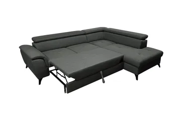 Graystone 3-sits Höger Hörnbäddsoffa med Förvaring i Tyg - Beige - Möbler - Soffa - Bäddsoffa - Bäddsoffa längsbäddad