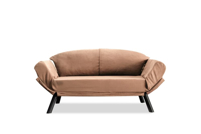 Gweno 2-sits Fällbar Bäddsoffa 75x210 cm i Linne, Brun