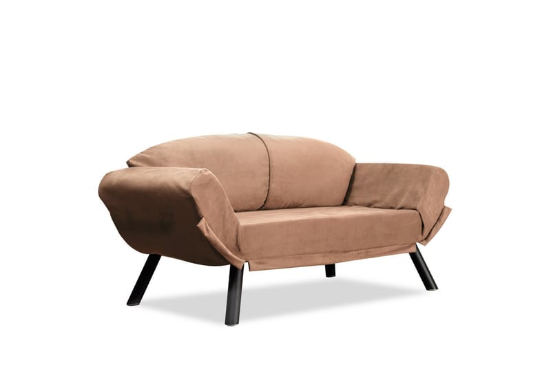 Gweno 2-sits Fällbar Bäddsoffa 75x210 cm i Linne - Brun - Möbler - Soffa - Bäddsoffa - 2 sits bäddsoffa