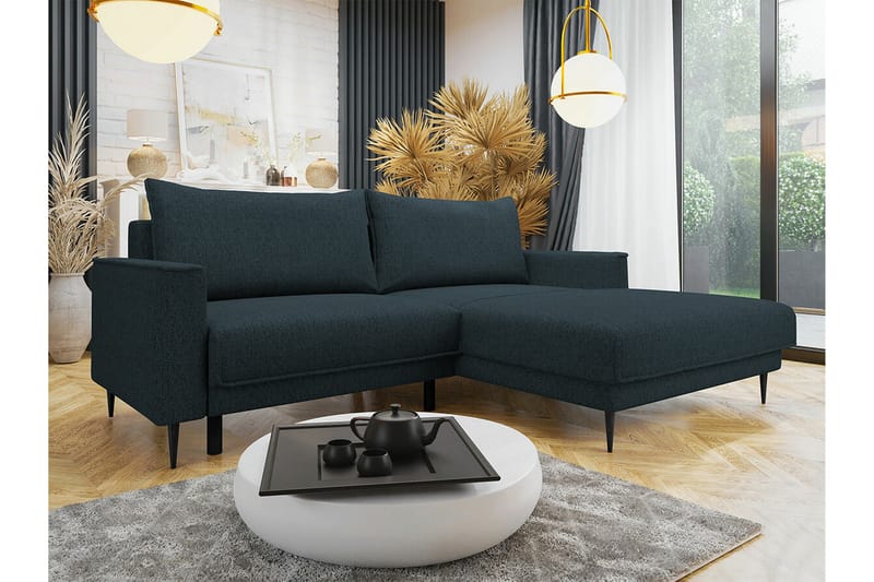 2-sits Hörnbäddsoffa Graystone - Mörkblå - Möbler - Soffa - Bäddsoffa - Hörnbäddsoffa