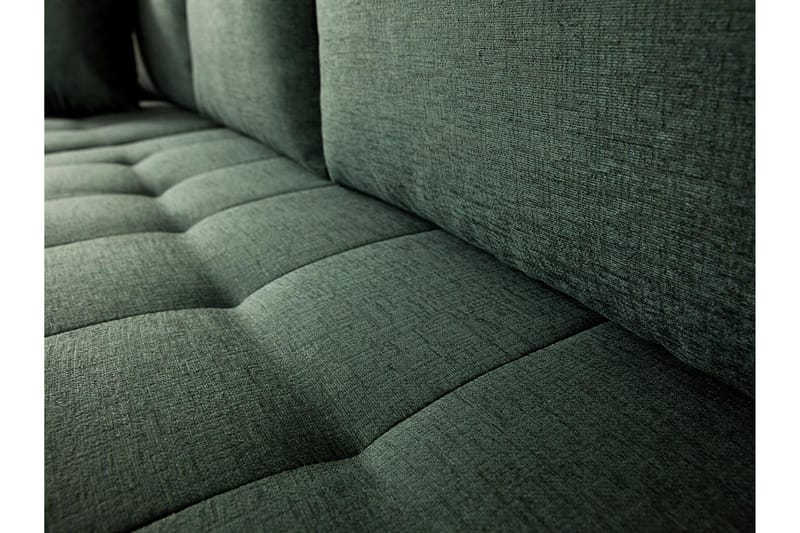 3-sits Hörnbäddsoffa Cerys Mini - Läder/Grön - Möbler - Soffa - Bäddsoffa - Bäddsoffa divan