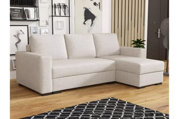 3-sits Hörnbäddsoffa Denegal - Cream - Möbler - Soffa - Bäddsoffa - Hörnbäddsoffa