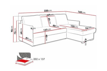 3-sits Hörnbäddsoffa Denegal - Möbler - Soffa - Bäddsoffa - Bäddsoffa divan