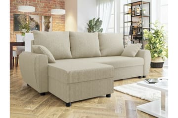 3-sits Hörnbäddsoffa Fionara - Beige - Möbler - Soffa - Bäddsoffa - Hörnbäddsoffa