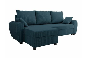 3-sits Hörnbäddsoffa Fionara - Blå - Möbler - Soffa - Bäddsoffa - Hörnbäddsoffa