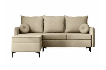 3-sits Hörnbäddsoffa Knocklong - Cream - Möbler - Soffa - Bäddsoffa - Hörnbäddsoffa