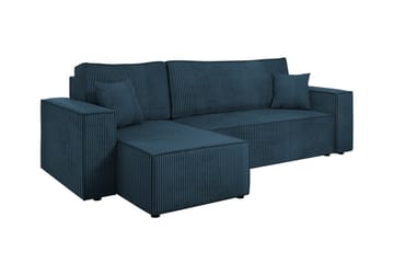 3-sits Hörnbäddsoffa Magston - Blå - Möbler - Soffa - Bäddsoffa - Bäddsoffa längsbäddad