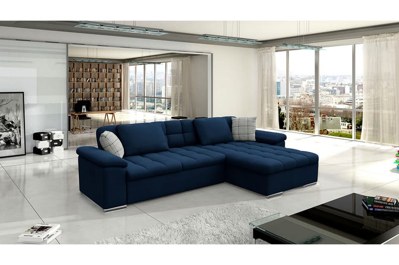 3-sits Hörnbäddsoffa Stenaljung - Blå - Möbler - Soffa - Bäddsoffa - Hörnbäddsoffa