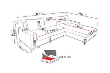 3-sits Hörnbäddsoffa Talby - Möbler - Soffa - Bäddsoffa - Hörnbäddsoffa