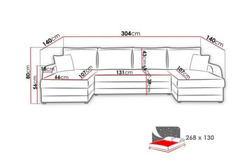 4-sits Hörnbäddsoffa Kintore - Möbler - Soffa - Bäddsoffa - Hörnbäddsoffa