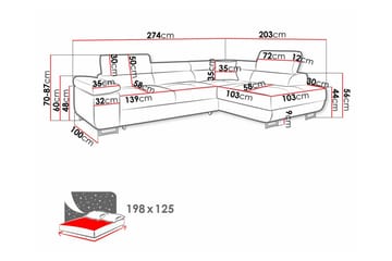 4-sits Hörnbäddsoffa Kintore - Möbler - Soffa - Bäddsoffa - Hörnbäddsoffa