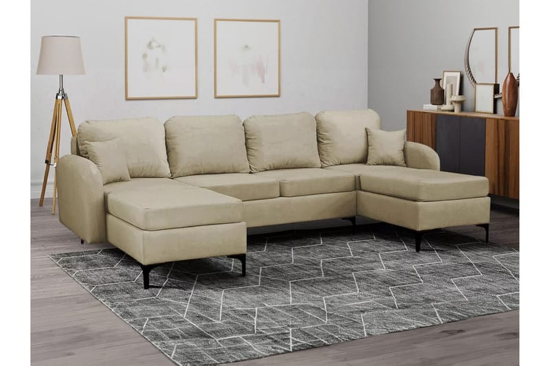 4-sits Hörnbäddsoffa Knocklong - Möbler - Soffa - Bäddsoffa - Hörnbäddsoffa