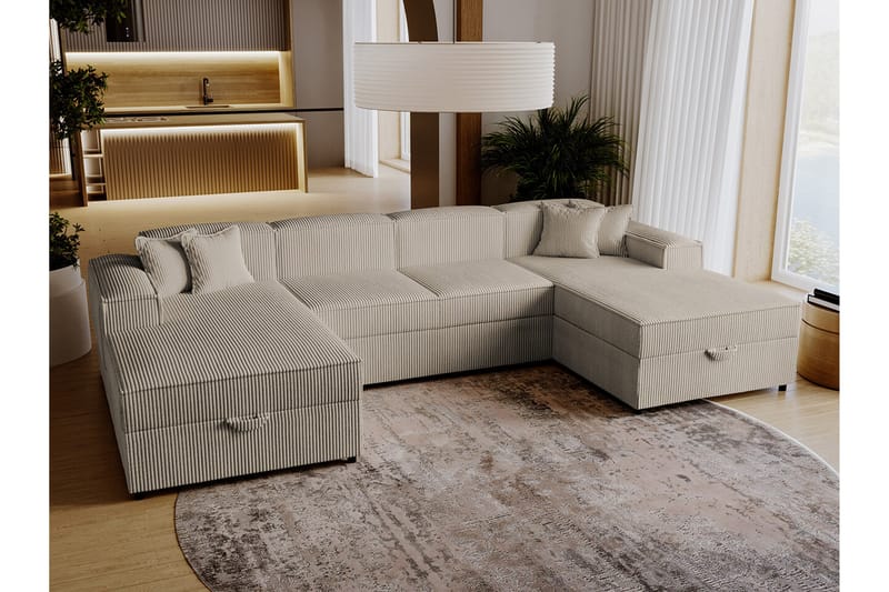 4-sits Hörnbäddsoffa Knocklong - Möbler - Soffa - Bäddsoffa - Hörnbäddsoffa