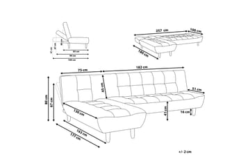 4-sits Hörnbäddsoffa Strauman - Vit - Möbler - Soffa - Bäddsoffa - Hörnbäddsoffa